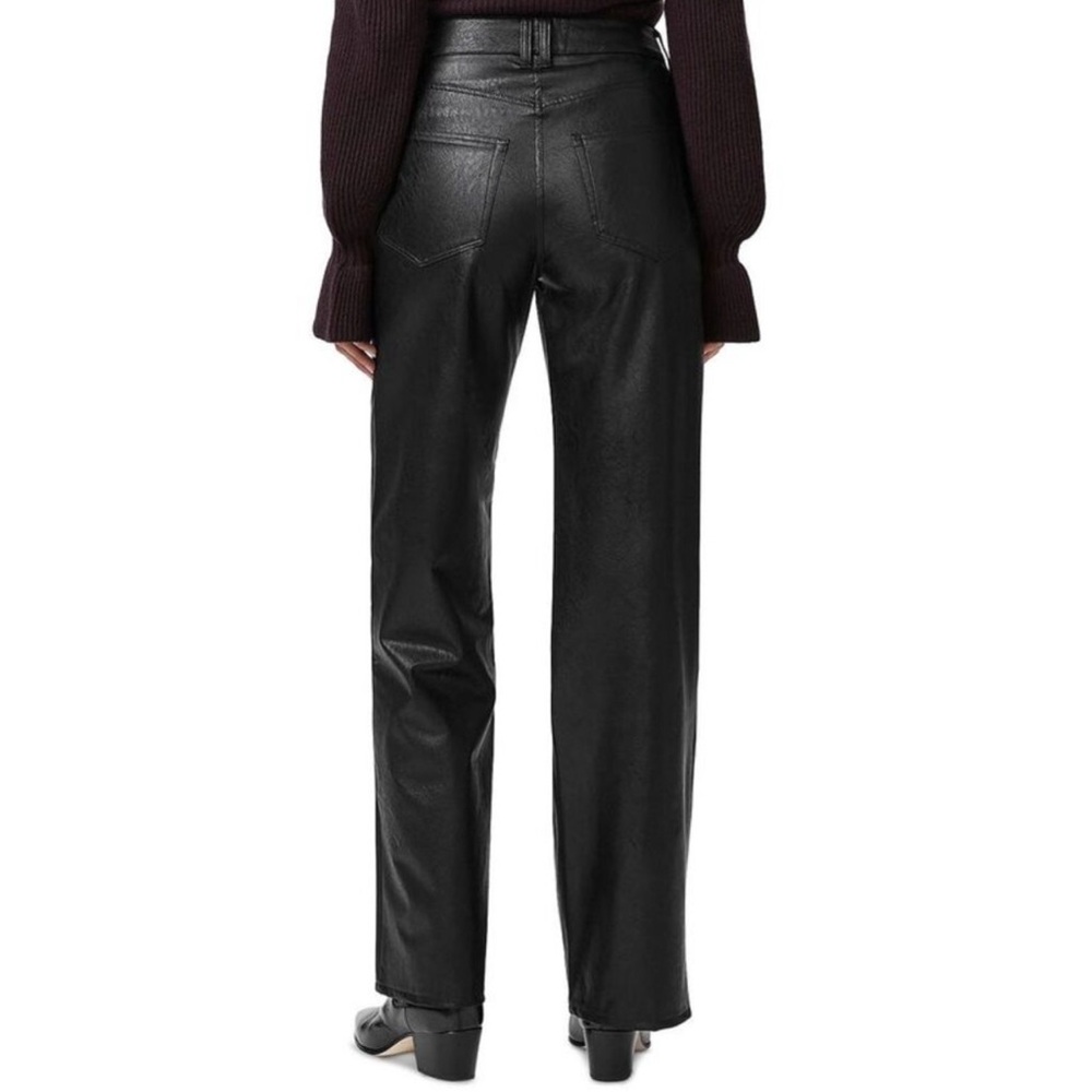 Paige Sasha Wide Leg Faux Leather Jeans